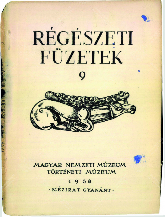 Régészeti füzetek 1958.