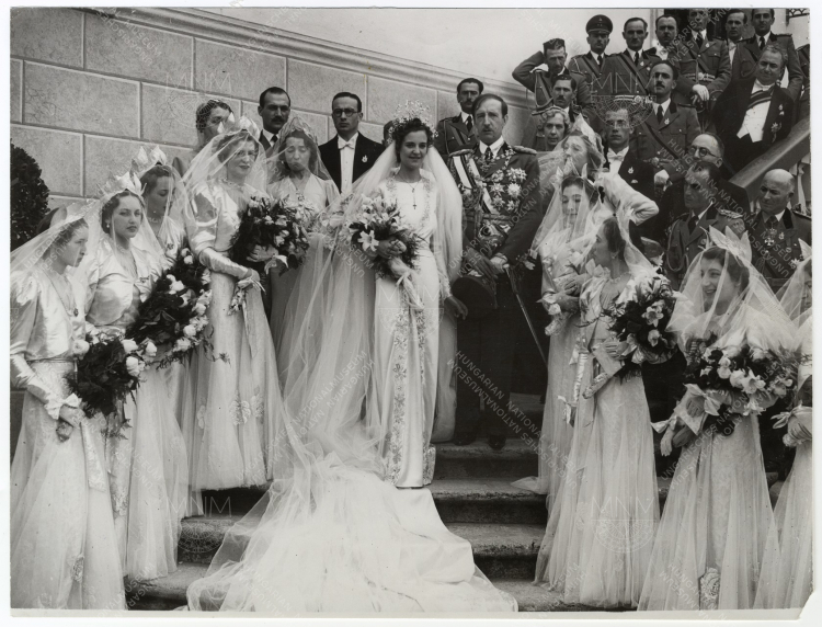 Apponyi Geraldine és I. Zog albán király esküvője (Tirana, 1938. április 27.)