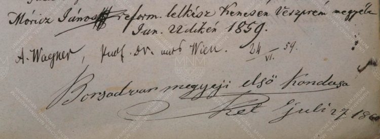 Érdekes sorrend: egy bécsi professzor után: „Borsodvar megyeji első kondasa” (1860. július 27.)
