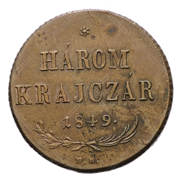 Szabadságharc (1848–1849), 3 krajcár, 1849