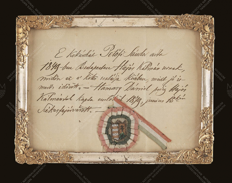 COCKADE ONCE BELONGING TO SÁNDOR PETŐFI