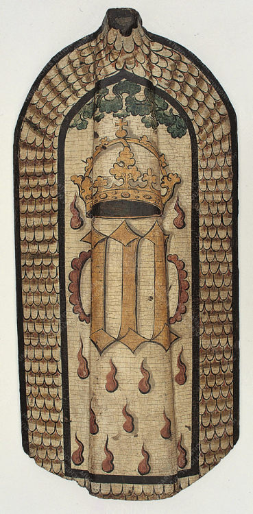 PAINTED WOODEN SHIELD