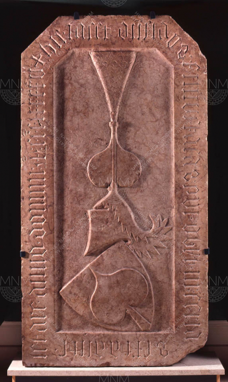 TOMBSTONE OF LÁSZLÓ KAKAS DE KAZA, LATE 14TH CENTURY