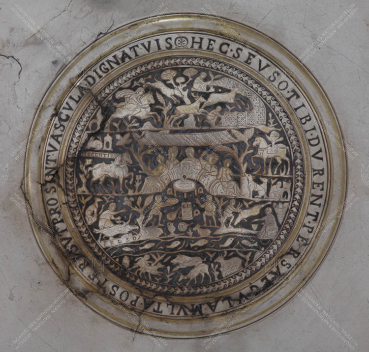 MEDALLION ON THE DISH FROM WHICH THE NAME OF THE SEUSO TREASURE IS TAKEN 