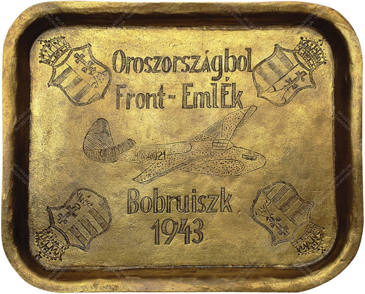 Memorial tray from the Russian battlefront