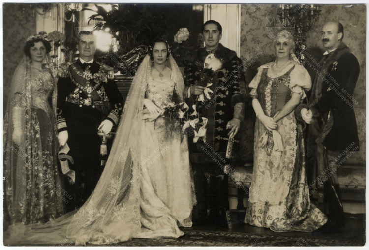 Edelsheim Gyulai Ilona és Horthy István esküvője, 1940. április 27. Fotó: Várkonyi stúdió, MNM Történeti Fényképtára