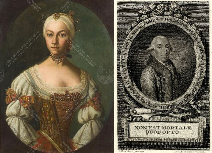 A kripta két halottja: az építtető Róth Johanna és férje, Teleki József gróf