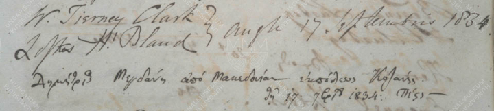 1834. szeptember 17. William Tierney Clark (1783–1852) angol építészmérnök, a budapesti Lánchíd tervezője egy Bland nevű társával Angliából
