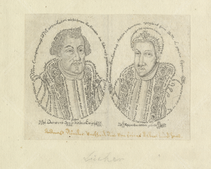 Lucas Cranach után Ismeretlen német mester (19. század): Luther Márton és felesége képmása