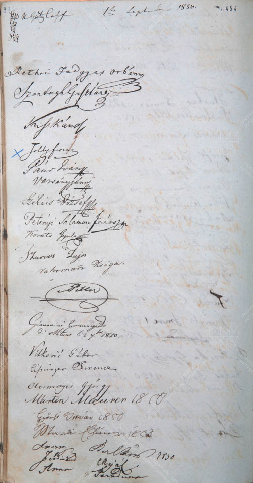 Egy, többségében akadémikusokból álló látogatócsoport 1850-ből