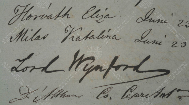 Egy angol főnemesi látogató: Lord Wynford 