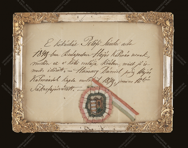 COCKADE ONCE BELONGING TO SÁNDOR PETŐFI