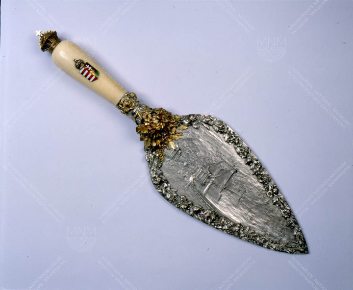 CEREMONIAL TROWEL USED IN LAYING THE FOUNDATION STONE FOR THE CHAIN BRIDGE