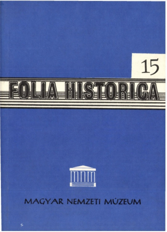 Folia Historica XV.